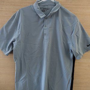 Nike Tour Performance Mens Short Sleeve Golf Polo Gray Medium Polyester Spandex
